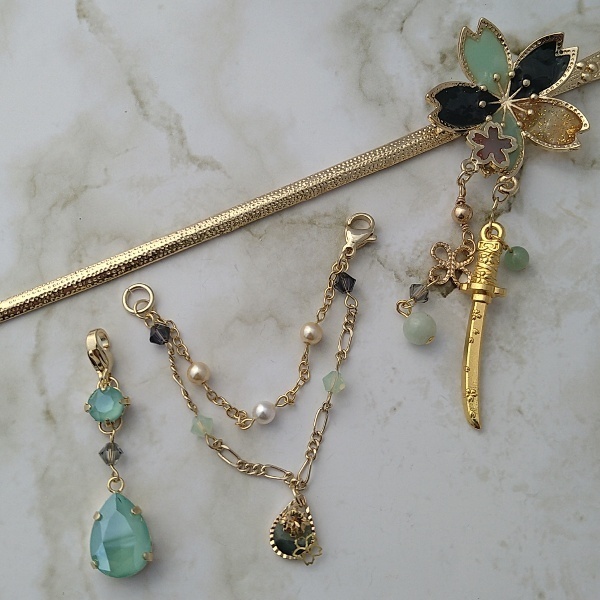 守りかんざし・ひとしずく3wayかんざし(膝丸)