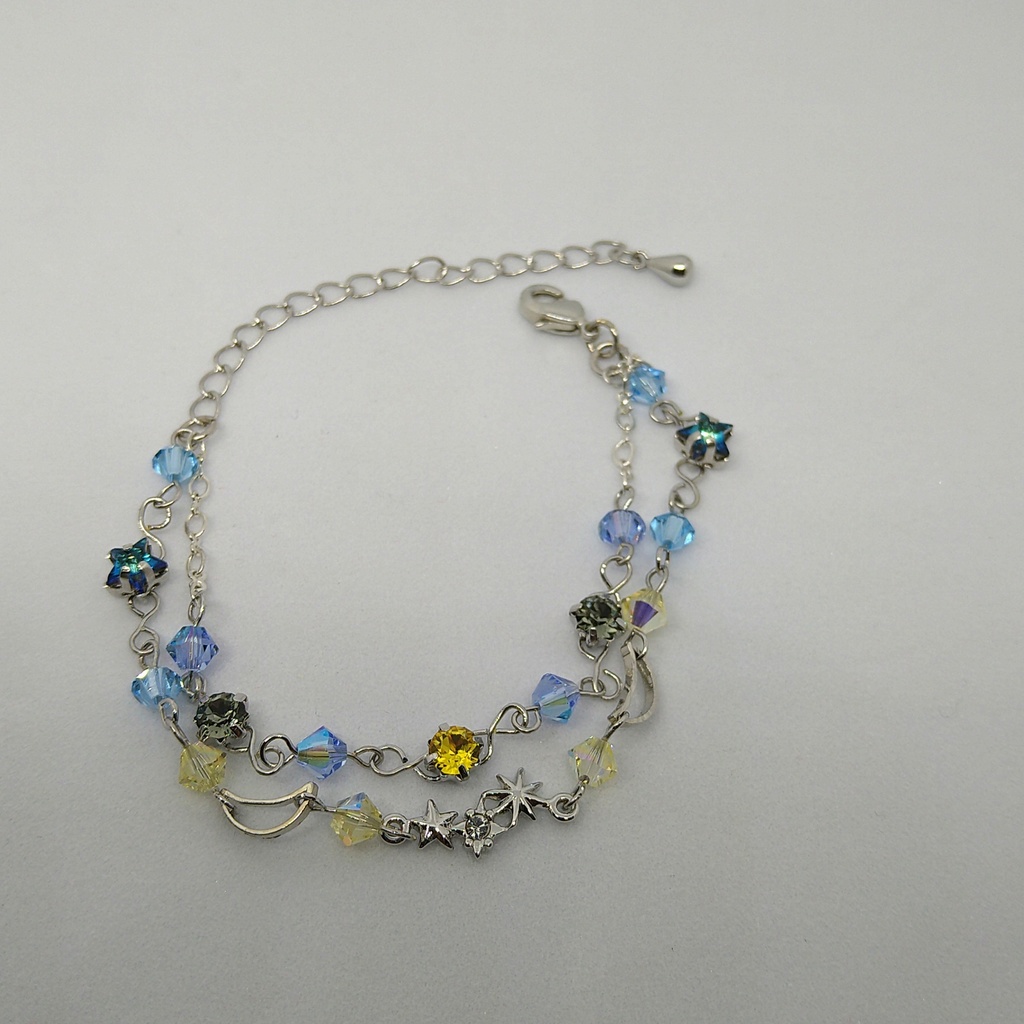 星月夜 〜スターダストと月あかり〜 2連ブレスレット