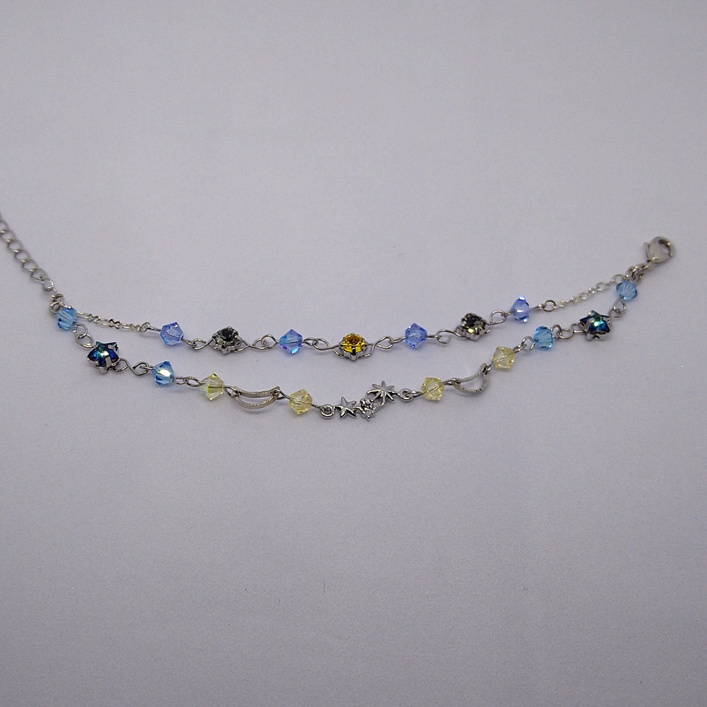 星月夜 〜スターダストと月あかり〜 2連ブレスレット