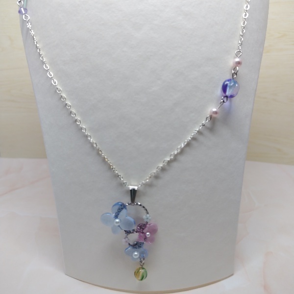 雨乞いの紫陽花ネックレス