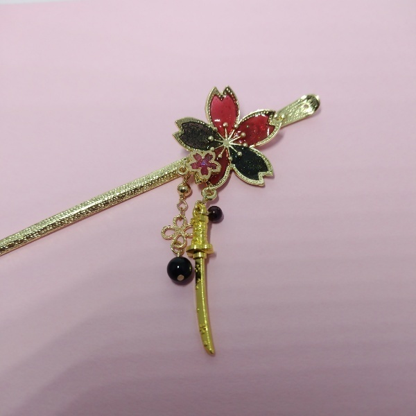 守りかんざしひとしずく・3wayかんざし(加州清光)