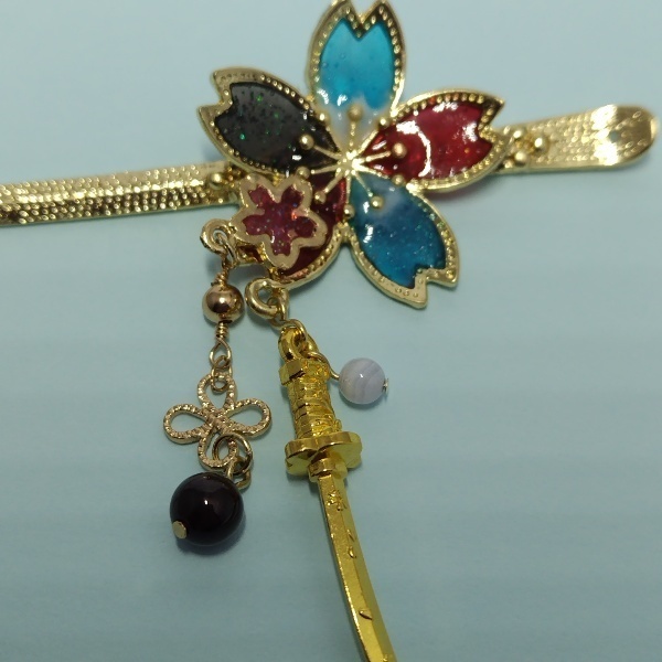 守りかんざしひとしずく・3wayかんざし(和泉守兼定)