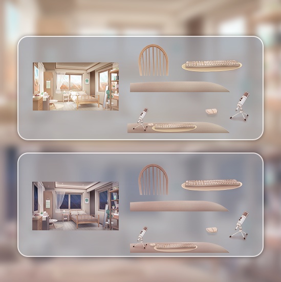 【配信部屋】【Vtuber向け】【配信背景】ベージュの金時/ 奶茶金韻/Live Streaming Background - Beige Golden Season Live Streaming Room/vruber room/vtuber background