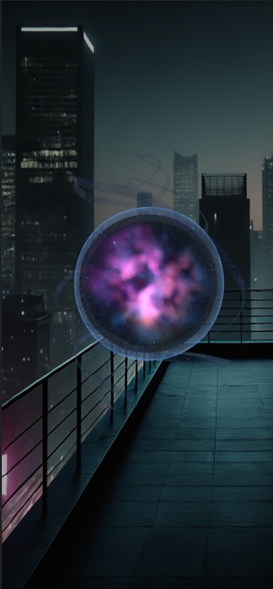 手のひらの星雲(スマホ壁紙)