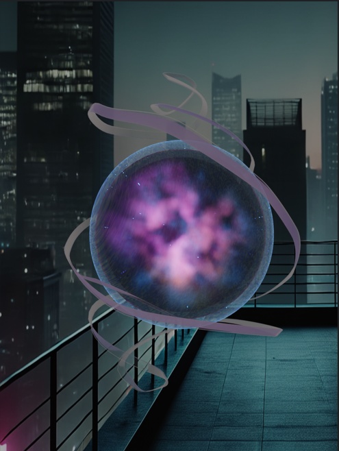 手のひらの星雲(スマホ壁紙)