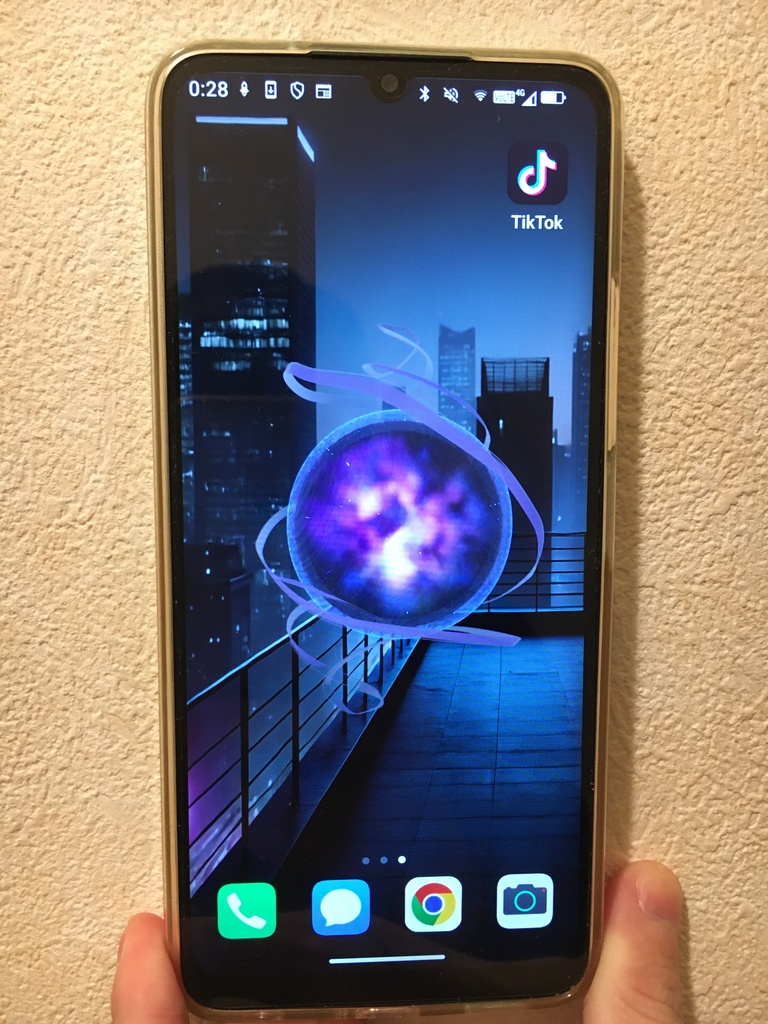 手のひらの星雲(スマホ壁紙)