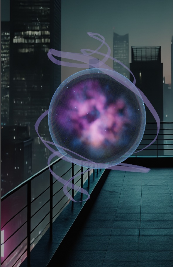 手のひらの星雲（スマホ壁紙）