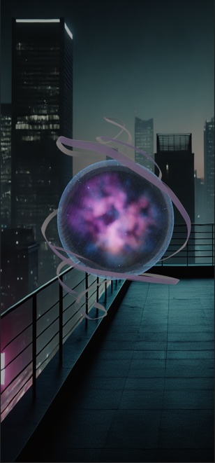 手のひらの星雲（スマホ壁紙）