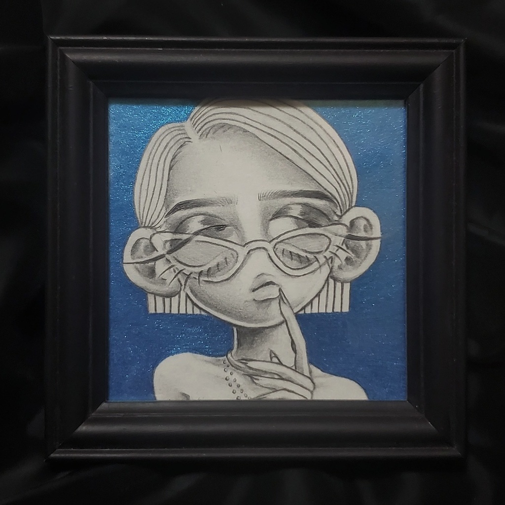 原画 「色眼鏡の女たち アオ」