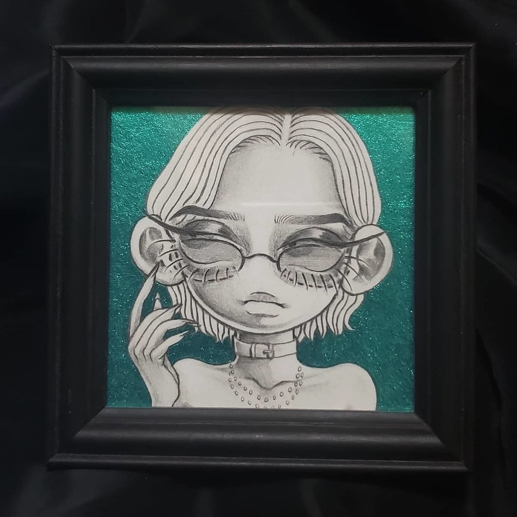 原画 「色眼鏡の女たち ミドリ」