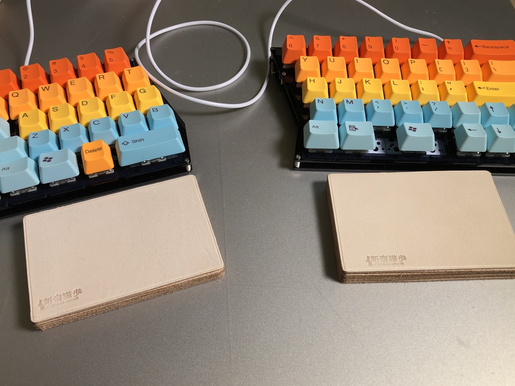③本革大きめパームレスト③(レザーパームレスト) 半キット 2つ 105x70 Ver2.0.0