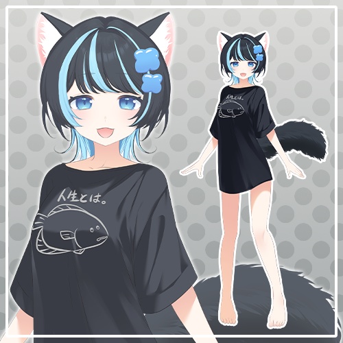 メメとおそろい!考えるカレイTシャツ