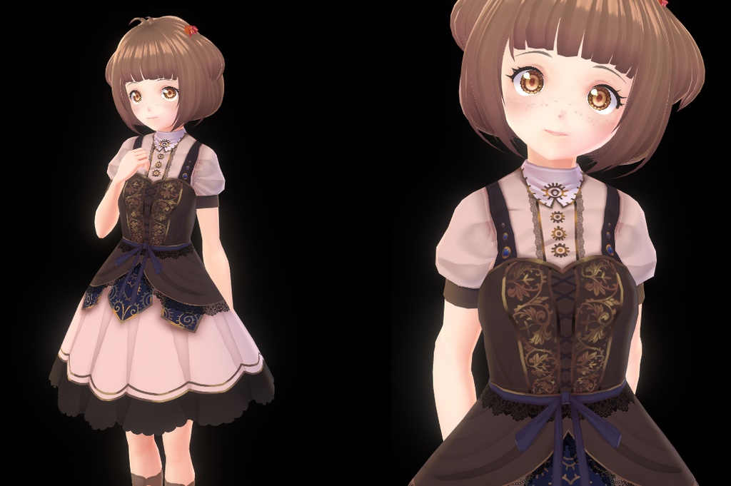Steampunk Lolita 01 ll Vroid Dress Texture