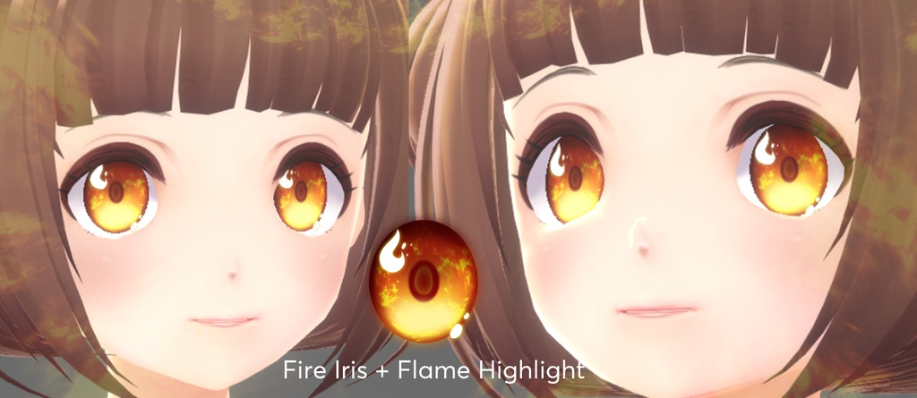 Fire Iris + Flame Highlights ll VRoid texture