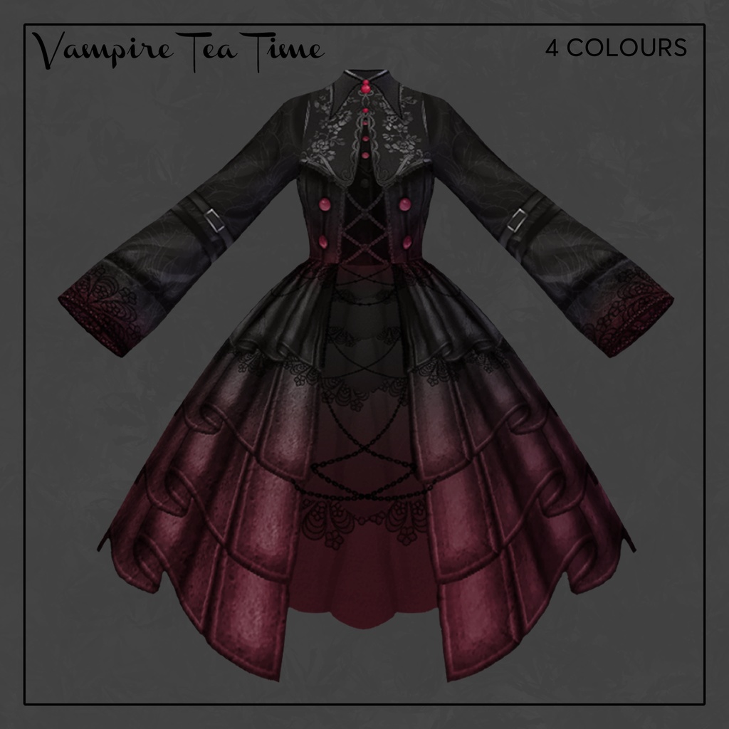 Vampire Tea Time Dress ll Vroid Texture