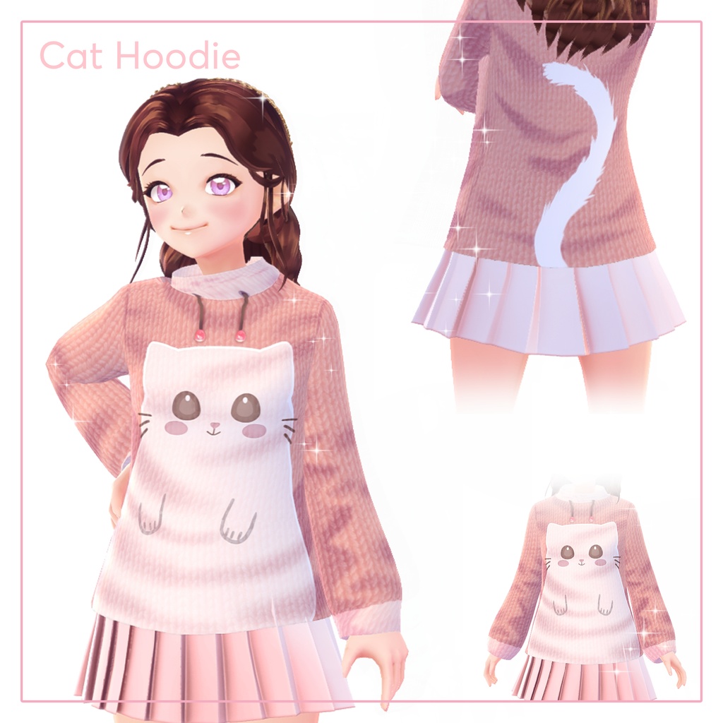 Cat Hoodie ll VRoid Texture