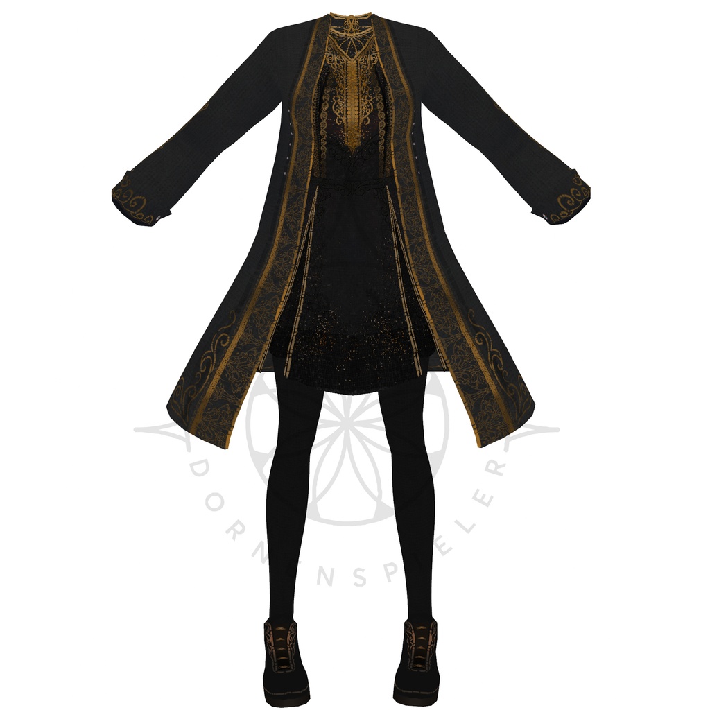 Dark Academia Dress ll VRoid Textures