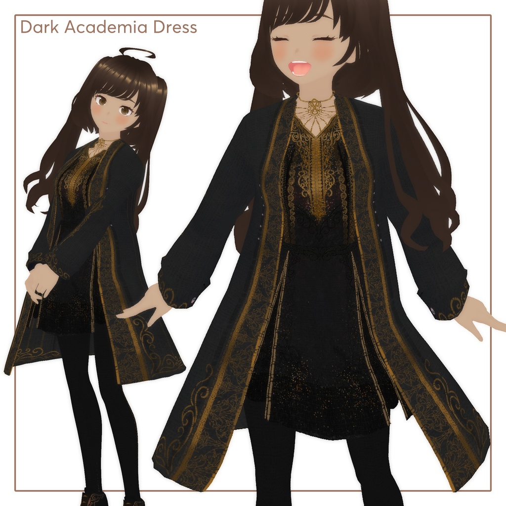 Dark Academia Dress ll VRoid Textures