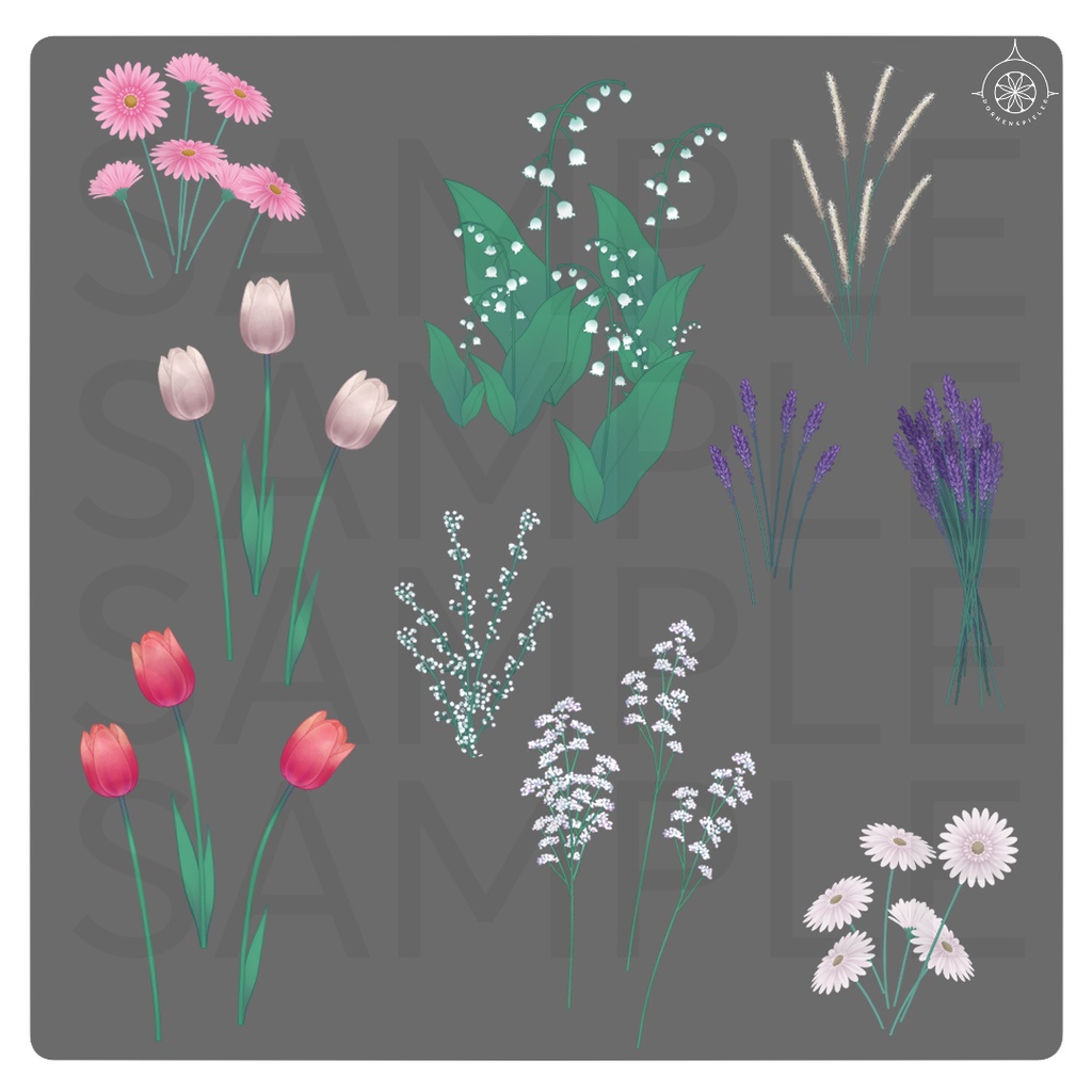 Anime Flower Brushes II Pack 01 II Clip Studio Brushes