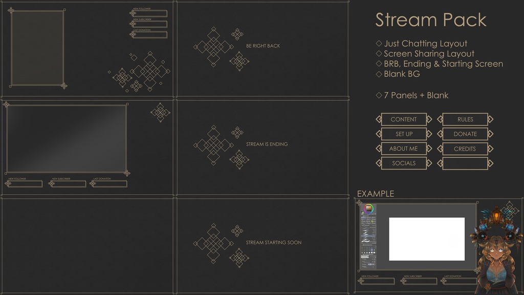 Stream Package 01 II VTube Assets