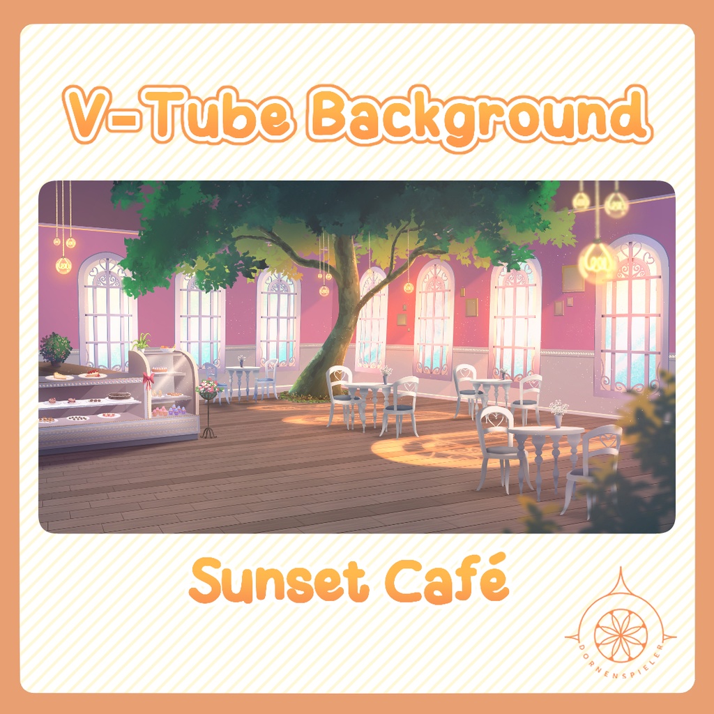Sunset Café II VTube Background