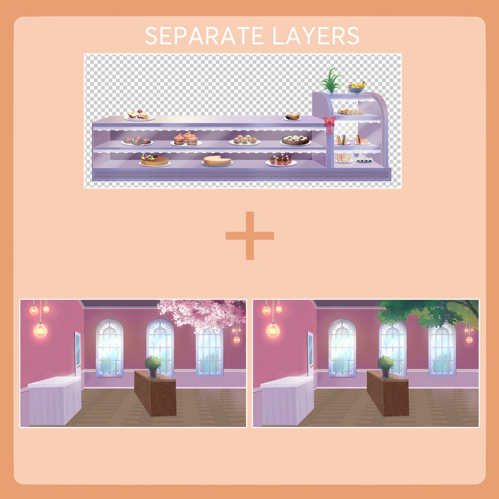 Sunset Café Angle 2 II VTube Background