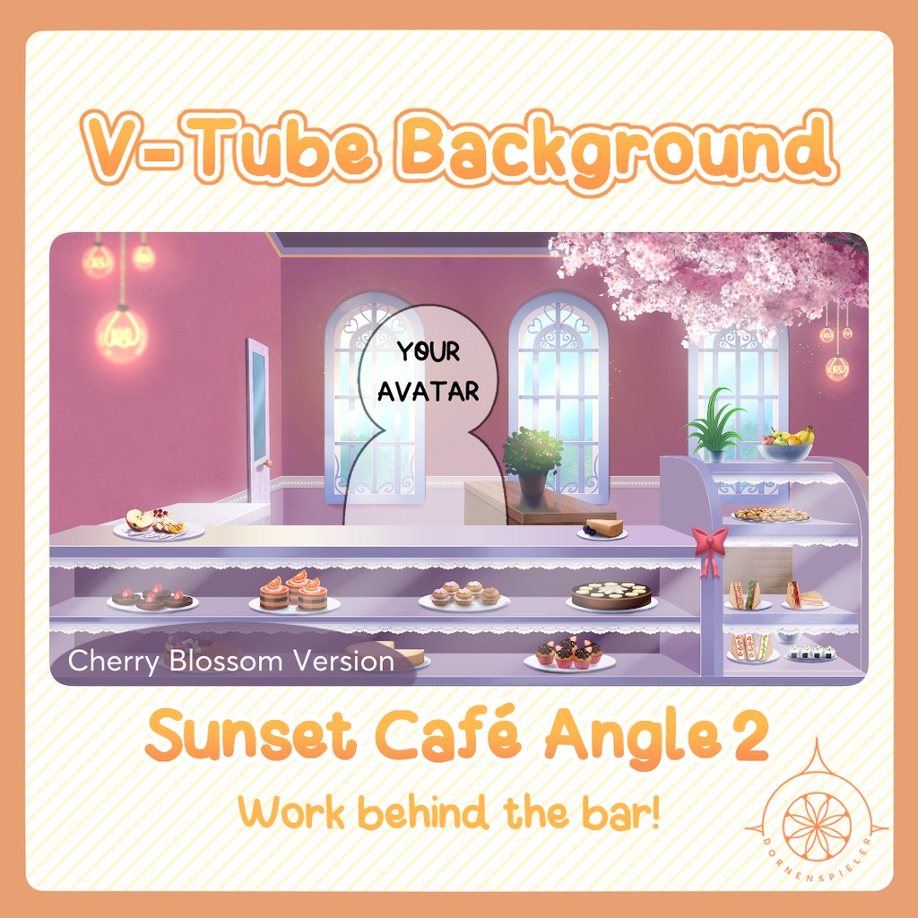 Sunset Café Angle 2 II VTube Background