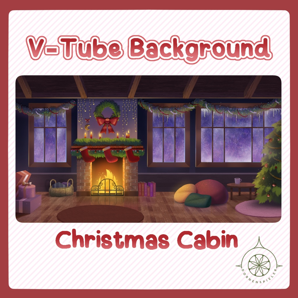 Christmas Cabin II Free VTube Background