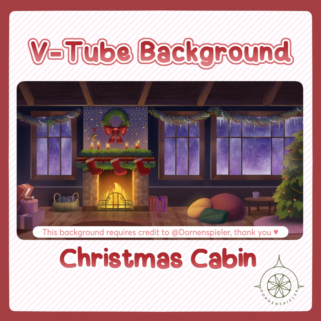 Christmas Cabin II Free VTube Background