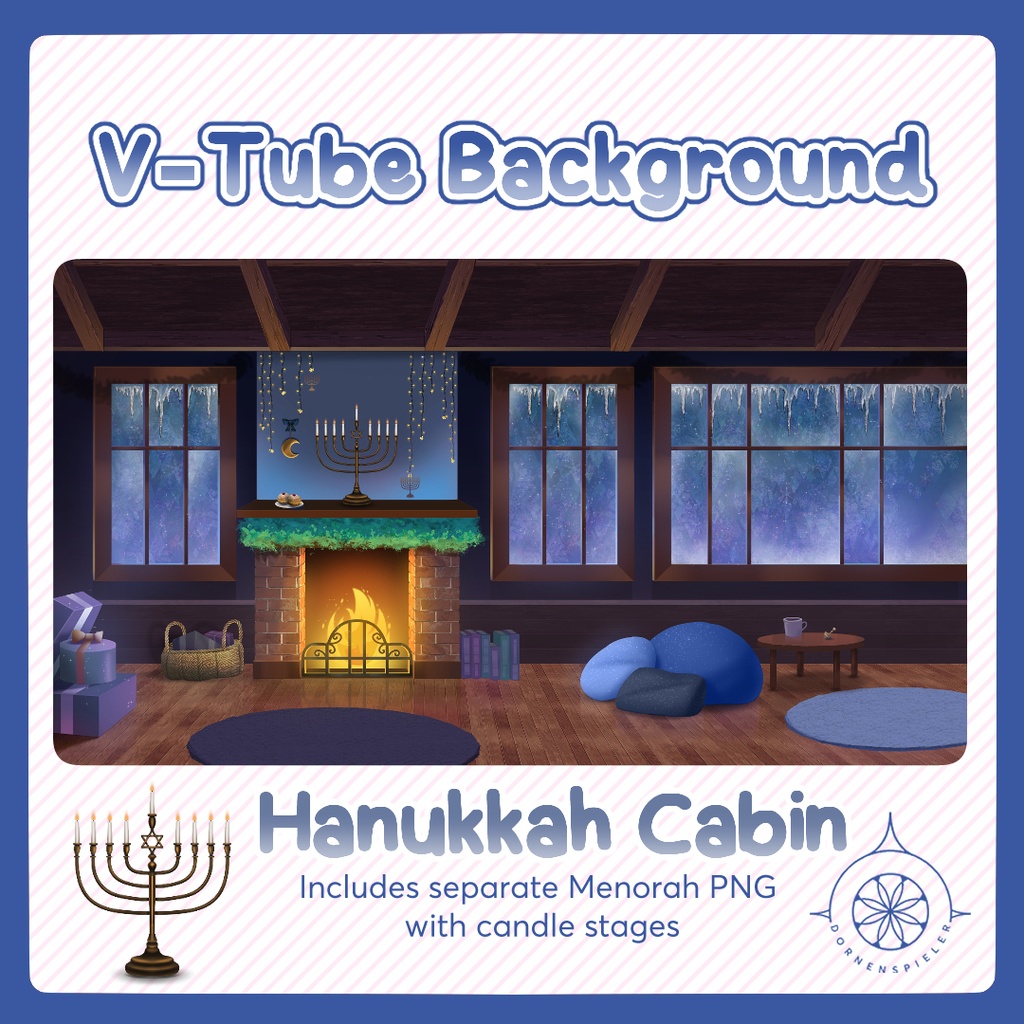 Hanukkah Cabin II Free VTube Background