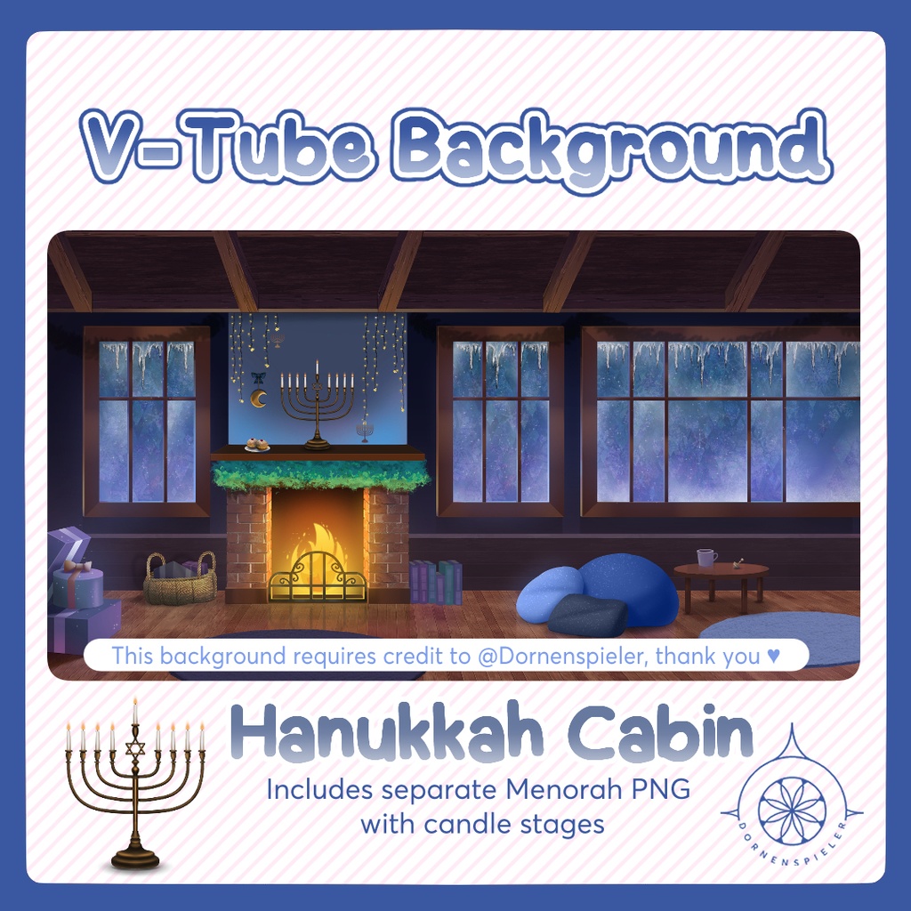 Hanukkah Cabin II Free VTube Background