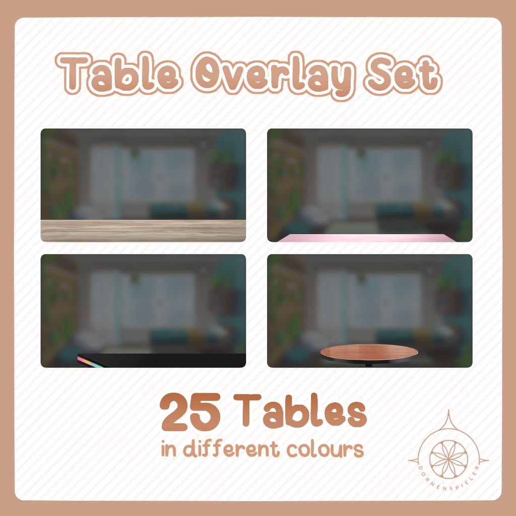 25 Table Overlays II Free VTube Assets