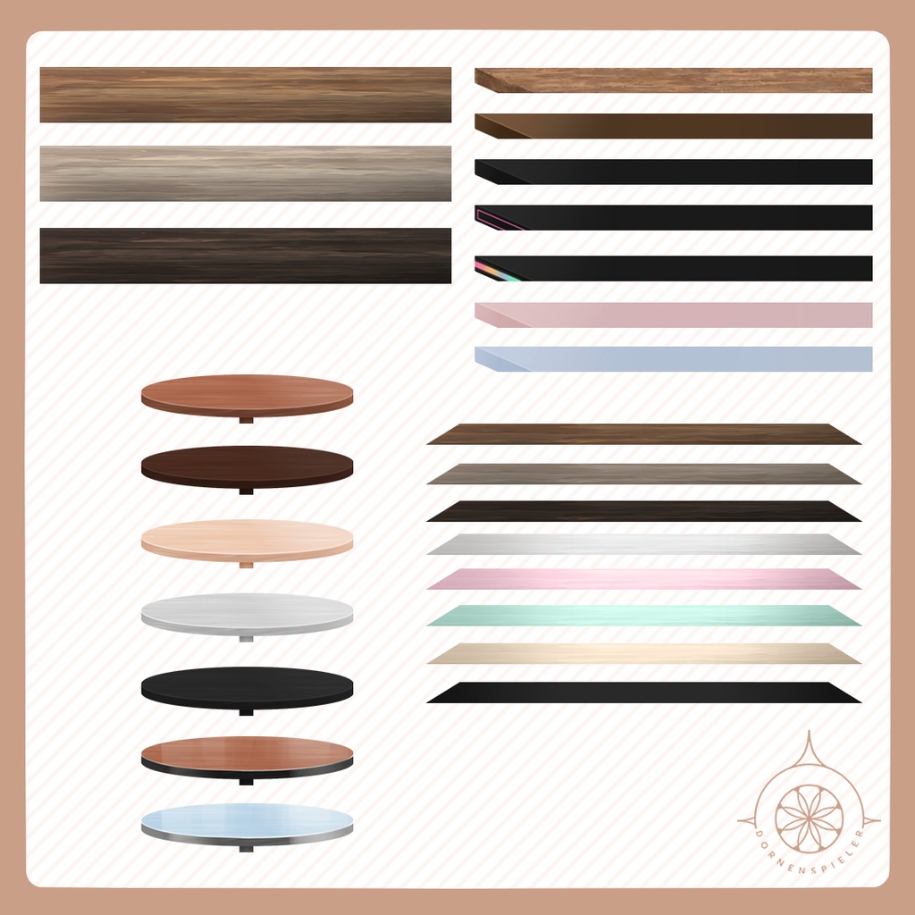 25 Table Overlays II Free VTube Assets