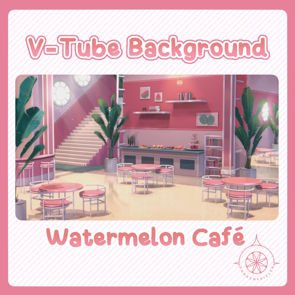 Watermelon Café II VTube Background