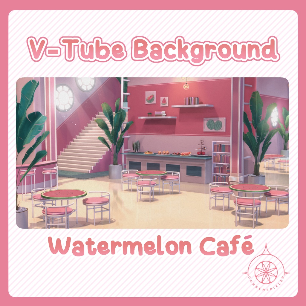 Watermelon Café II VTube Background