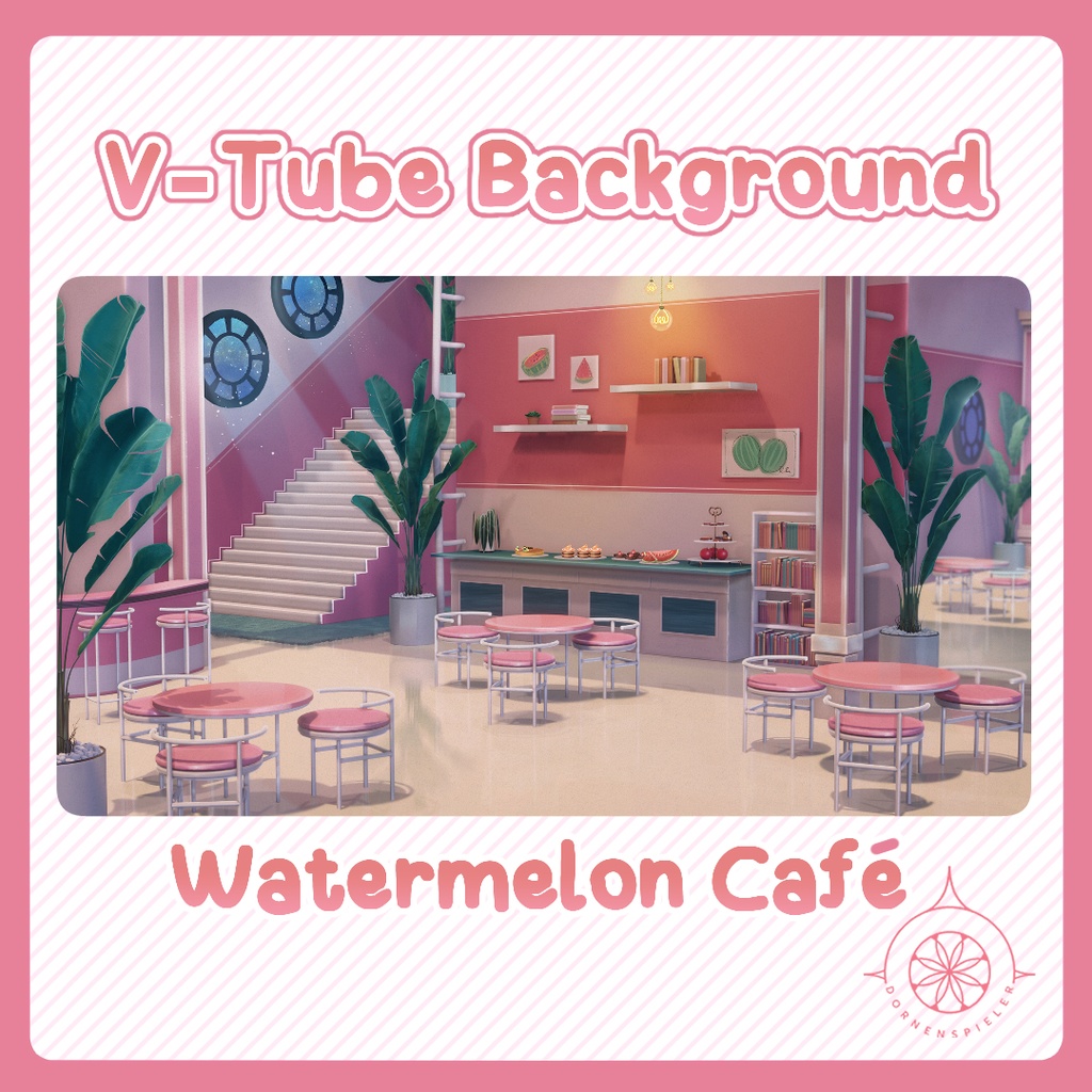 Watermelon Café II VTube Background