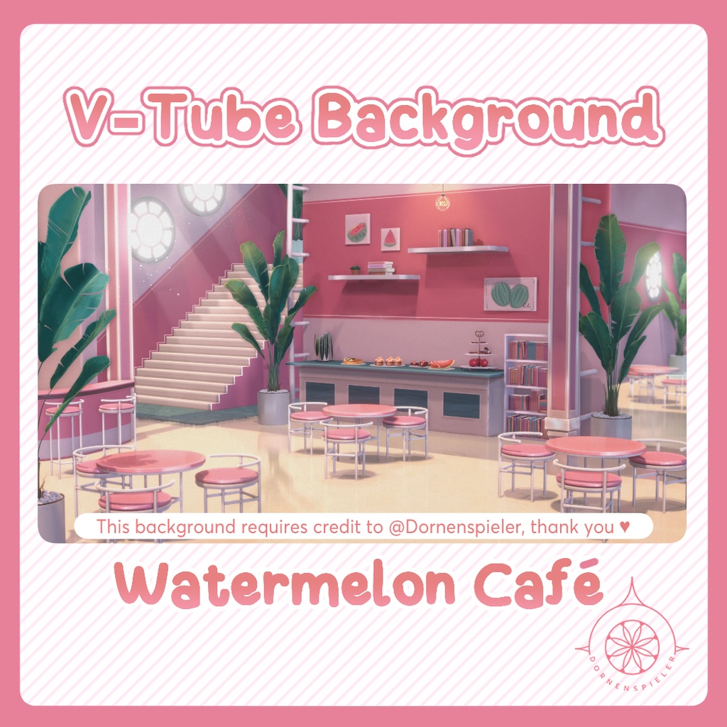 Watermelon Café II VTube Background