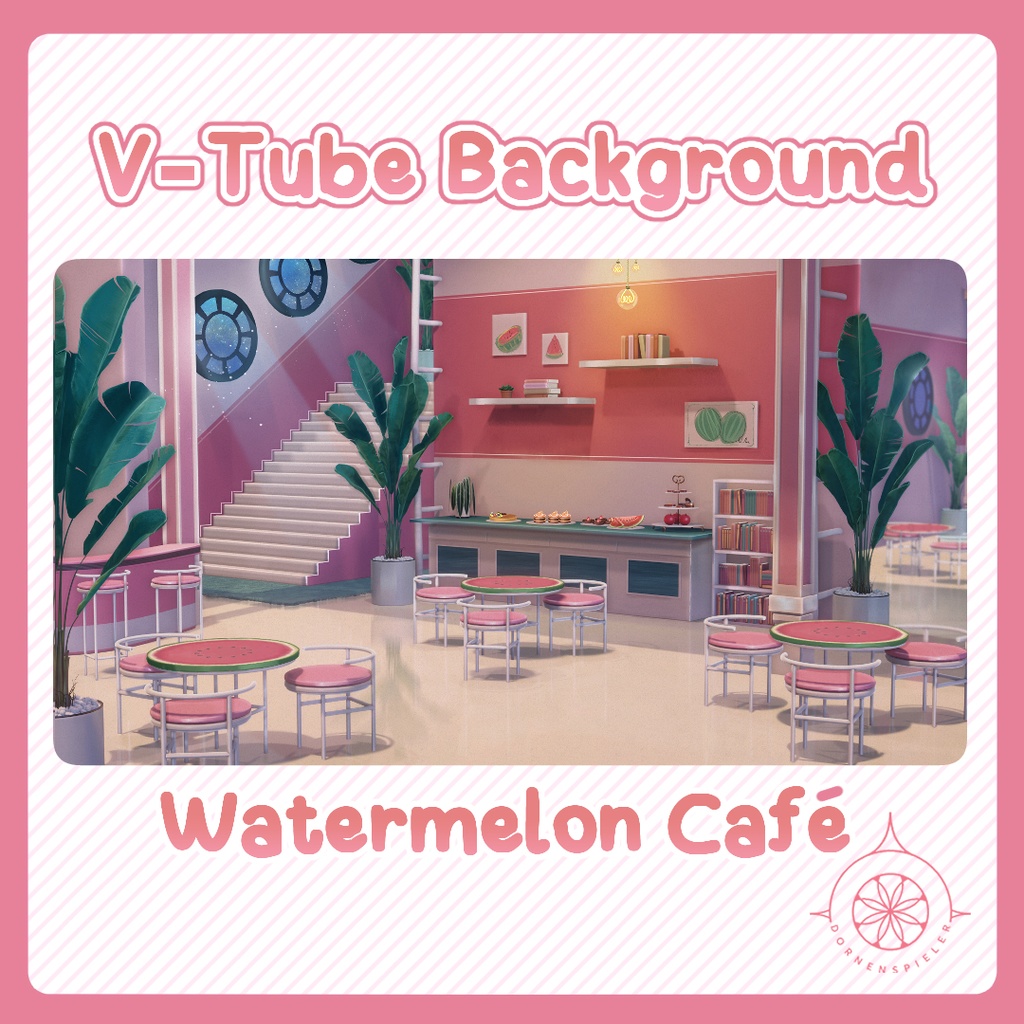 Watermelon Café II VTube Background