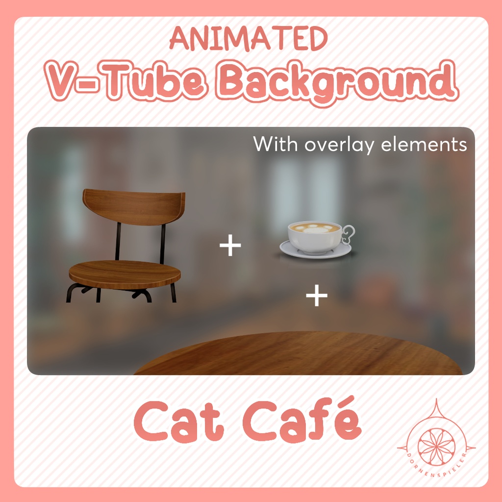 Cat Café II Animated VTube Background