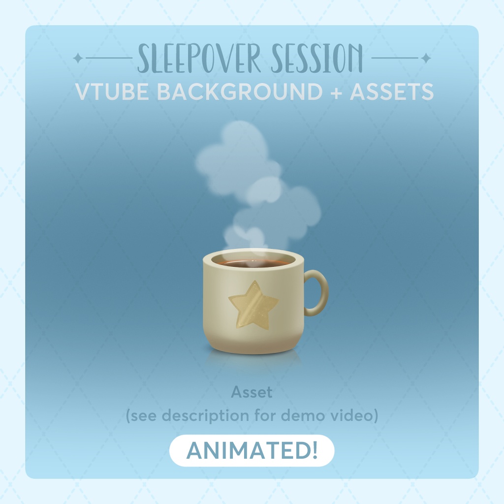 Sleepover Session II Animated Vtube Background