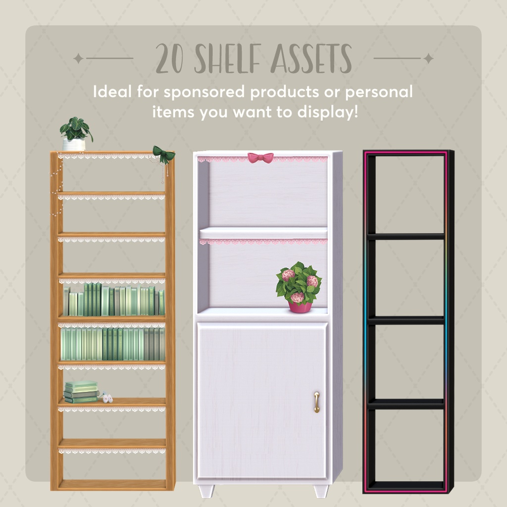 20 Shelf Assets II VTube Assets