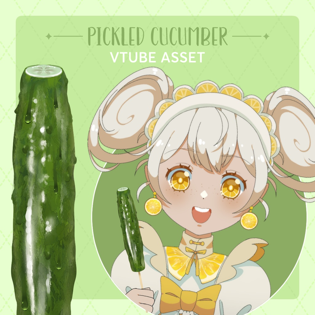 Pickled Cucumber きゅうり 浅漬け II Free VTube Asset