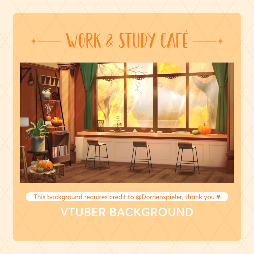 Work & Study Café II VTuber Background