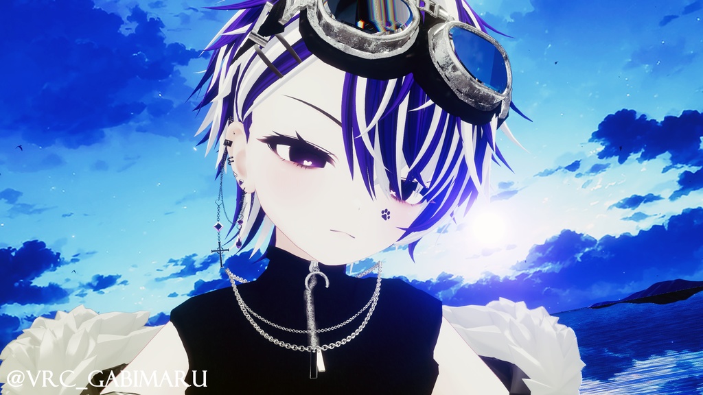 ✞🤍Azure Cross 🤍✞ Earrings × Ear Cuff