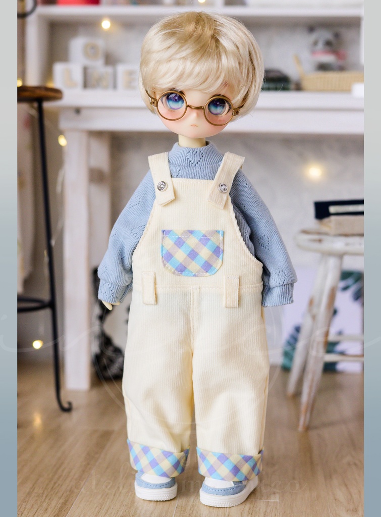 1/6サイズ　サロペットセット(水色)