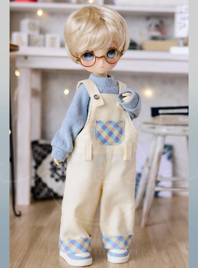 1/6サイズ　サロペットセット(水色)