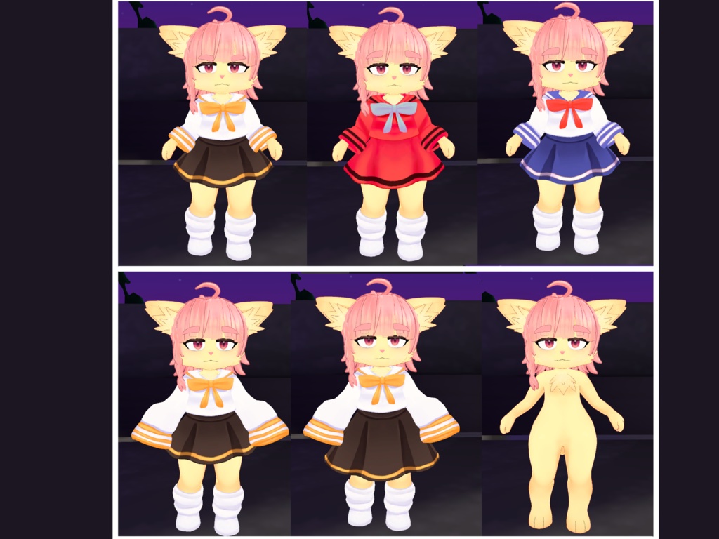 VRC Cream Furry Avatar