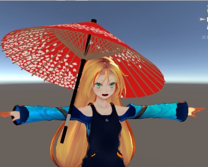 【VRchat想定】3Dモデル　傘