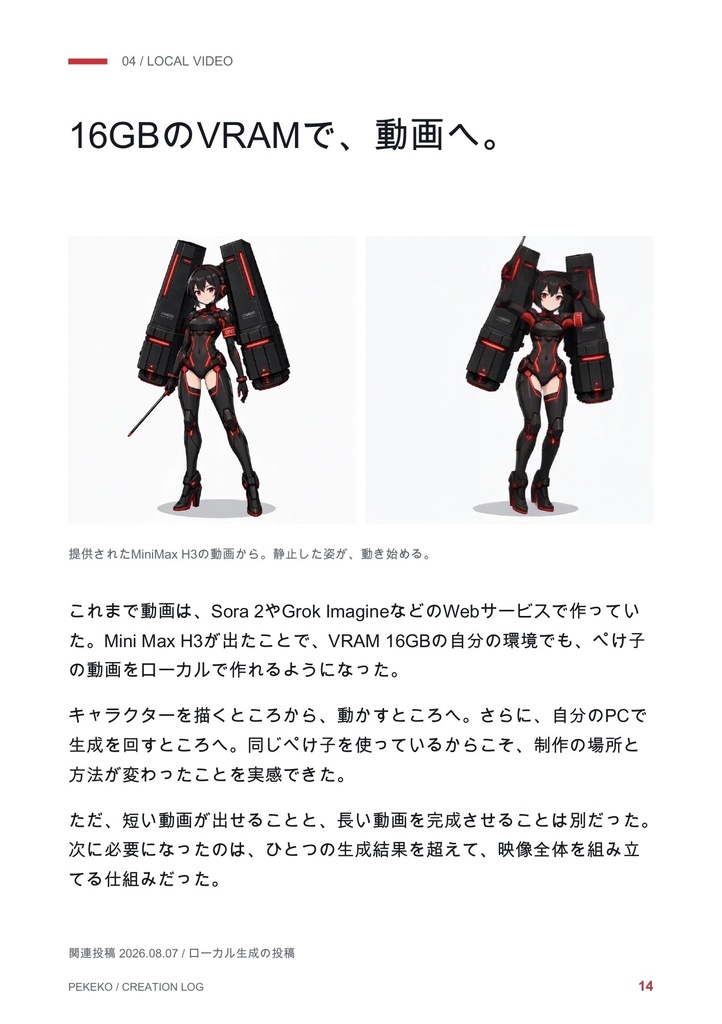 【無料・任意カンパ】ぺけ子制作記 - X68000の擬人化から、AIとつくる日々へ【PDF・マッハ新書】