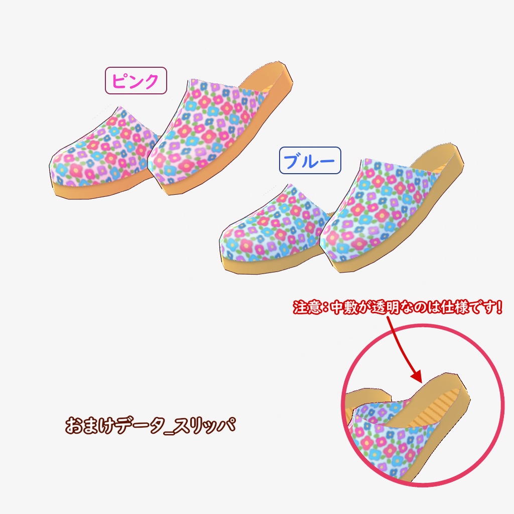 【ベータ版用】花柄のルームウェアセット【VRoid用テクスチャ】